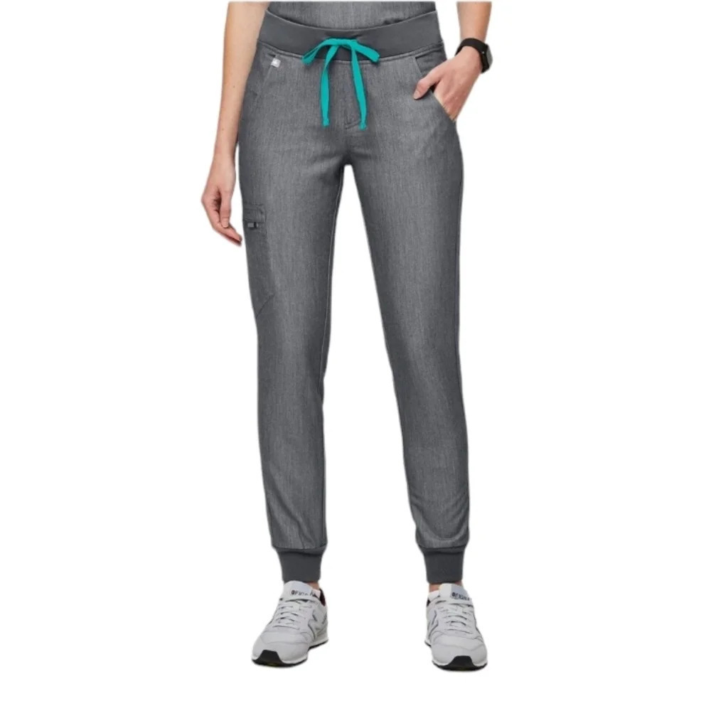 Figs Technical Collection Zamora Joggers  Graphite With Teal Drawstring Size XS - Picture 2 of 8